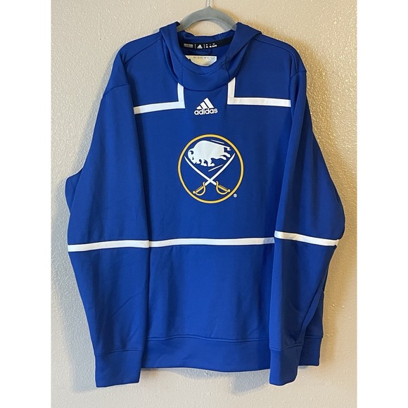 Men's‎ 2XL NWOT Buffalo Sabres Adidas Pullover Hoodie Blue